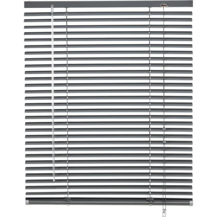 Kwantum Houten Jaloezieën|Jaloezieën*Aluminium Jaloezie Jade Antraciet 25mm 180x175 Cm