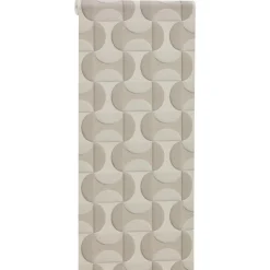 Kwantum Vliesbehang*Behang Nova Taupe