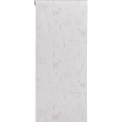 Kwantum Vliesbehang*Behang Veerle Beige