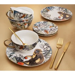 Kwantum Kerstservies*Bestekset 16-Delig Goud