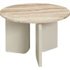 Kwantum Bijzettafels*Bijzettafel Brez Marmer Taupe ø 60x38 Cm