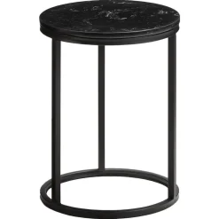 Kwantum Bijzettafels*Bijzettafel Marzio Zwart ø 34 Cm Ø034CM