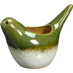 Kwantum Vazen & Potten*Bloempot Bird Bresse Groen