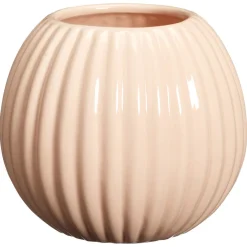 Kwantum Vazen & Potten*Bloempot Ribbel 15x13 Cm Roze