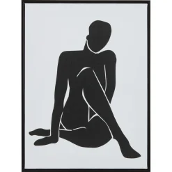 Kwantum Wanddecoratie*Canvas Woman Zwart