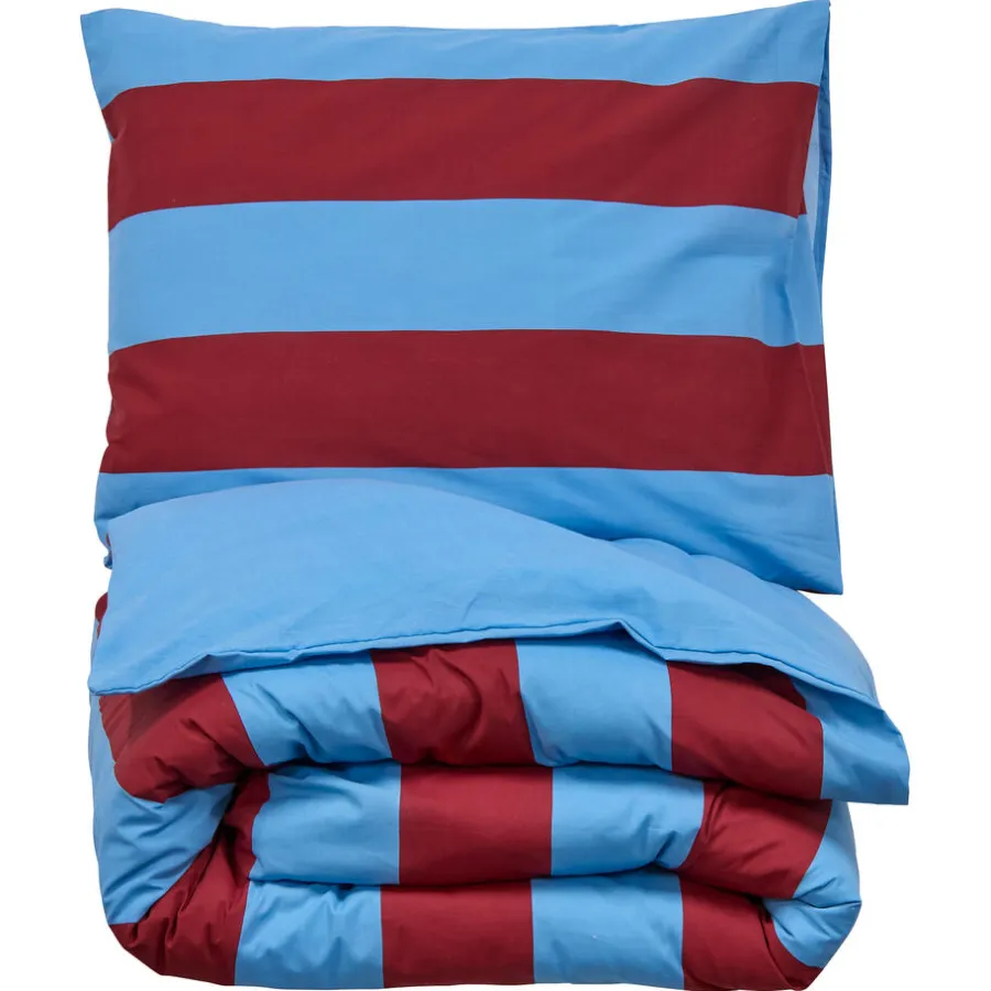 Kwantum Dekbedovertrekken|Beddengoed*Dekbedovertrek Ezra - Blauw/rood 140x220 Cm 140X220CM