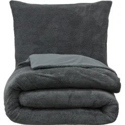 Kwantum Beddengoed*Dekbedovertrek Teddy Antraciet 140x220 Cm 140X220CM