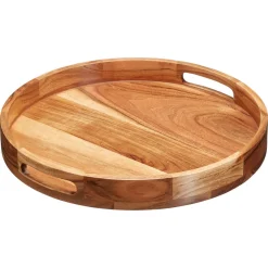 Kwantum Dienbladen*Dienblad Acacia Naturel - Ø40 Cm ø 40 Cm Ø040CM