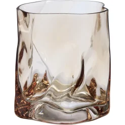 Kwantum Glazen|Glazen*Drinkglas Organic Swirl - 340 Ml Bruin