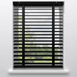 Kwantum Jaloezieën|Aluminium Jaloezieën*Fenstr Aluminium Jaloezie Mels Mat 50mm Zwart