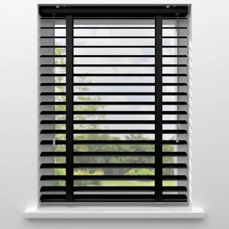 Kwantum Jaloezieën|Aluminium Jaloezieën*Fenstr Aluminium Jaloezie Mels Mat 50mm Zwart
