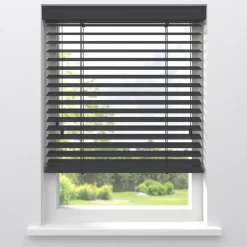 Kwantum Aluminium Jaloezieën|Houten Jaloezieën*Fenstr Bamboe Jaloezie Tijl 65mm Zwart