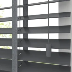 Kwantum Jaloezieën|Houten Jaloezieën*Fenstr Bamboe Jaloezie Wessel 50mm Antraciet