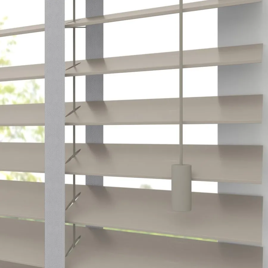 Kwantum Houten Jaloezieën|Jaloezieën*Fenstr Bamboe Jaloezie Wessel 50mm Taupe