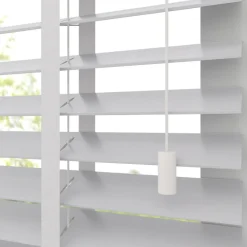 Kwantum Aluminium Jaloezieën|Houten Jaloezieën*Fenstr Bamboe Jaloezie Wessel Wit 50mm