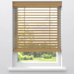 Kwantum Aluminium Jaloezieën|Houten Jaloezieën*Fenstr Bamboe Jaloezie Wietze Honing 50mm