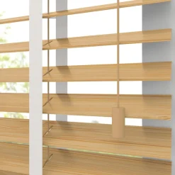 Kwantum Aluminium Jaloezieën|Houten Jaloezieën*Fenstr Bamboe Jaloezie Wietze Honing 50mm