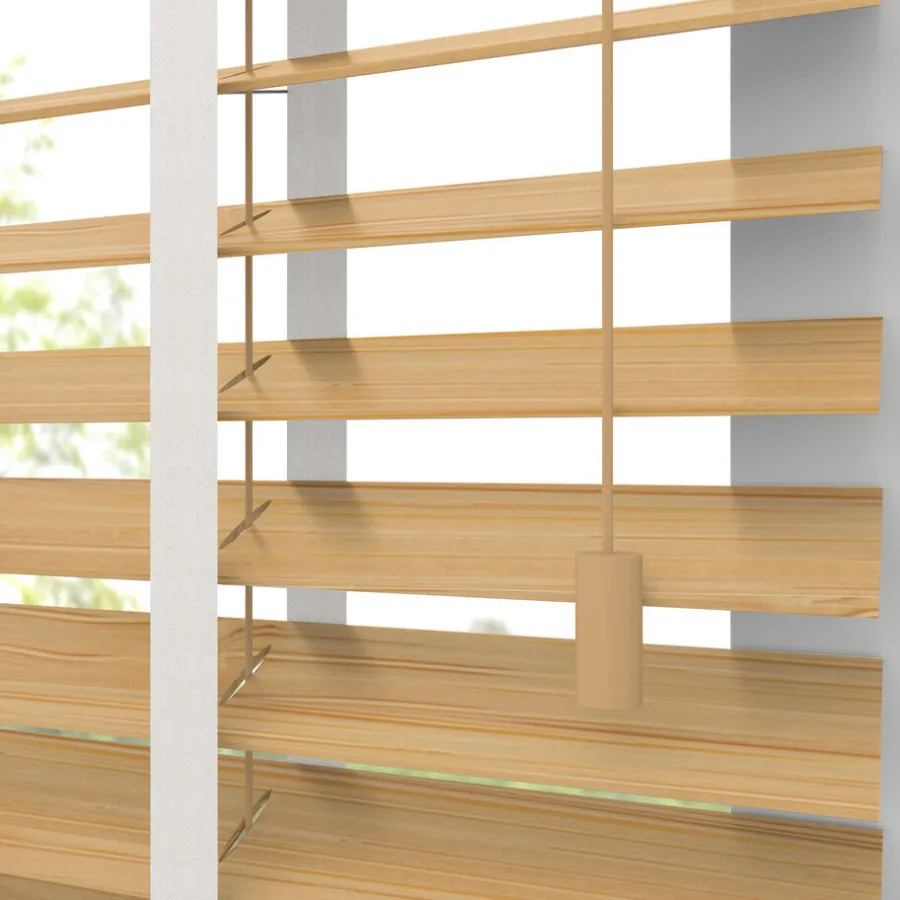 Kwantum Aluminium Jaloezieën|Houten Jaloezieën*Fenstr Bamboe Jaloezie Wietze Honing 50mm