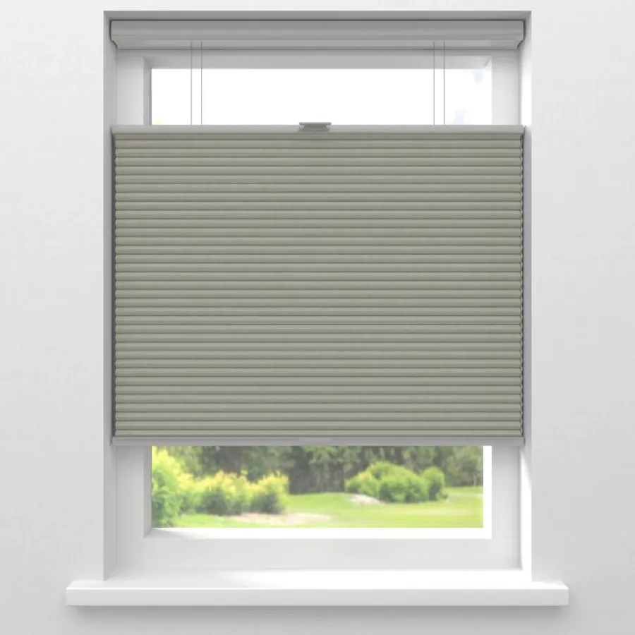 Kwantum Plisségordijnen*Fenstr Dubbel Plissé 45mm Lotte Lichtdoorlatend Grijs