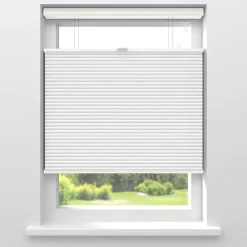 Kwantum Plisségordijnen*Fenstr Dubbel Plissé 45mm Lotte Lichtdoorlatend Wit