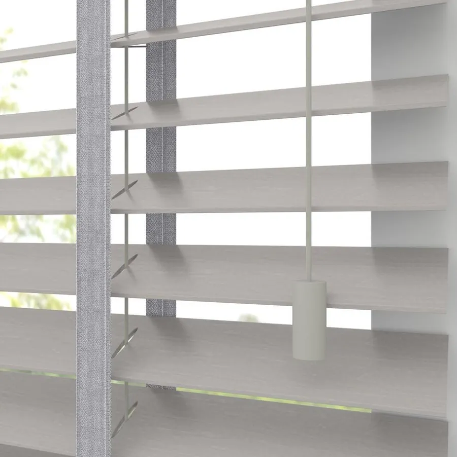 Kwantum Houten Jaloezieën|Jaloezieën*Fenstr Houten Jaloezie Wouter Licht Grijs 50mm LichtGrijs