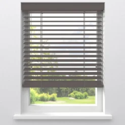 Kwantum Houten Jaloezieën|Jaloezieën*Fenstr Houten Jaloezie Wout 50mm Taupe