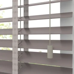 Kwantum Houten Jaloezieën|Jaloezieën*Fenstr Houten Jaloezie Wout 50mm Taupe