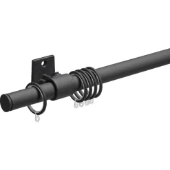 Kwantum Gordijnroedes*Gordijnroede 160 Cm Mat Zwart Staal - Ø28mm