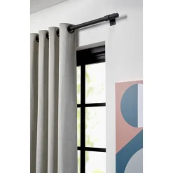 Kwantum Gordijnroedes*Gordijnroede 160 Cm Mat Zwart Staal - Ø28mm