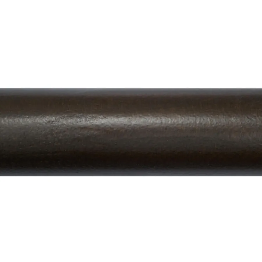 Kwantum Gordijnroedes*Gordijnroede 200cm Walnoot Bruin Hout Ø28mm