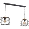 Kwantum Hanglampen*Hanglamp Wood 2-Lichts Zwart