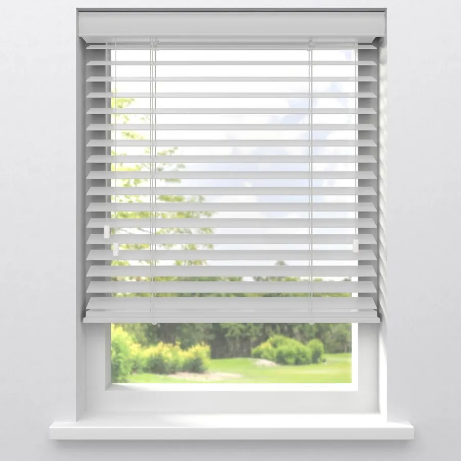 Kwantum Houten Jaloezieën|Jaloezieën*Houten Jaloezie Xander 50mm Wit