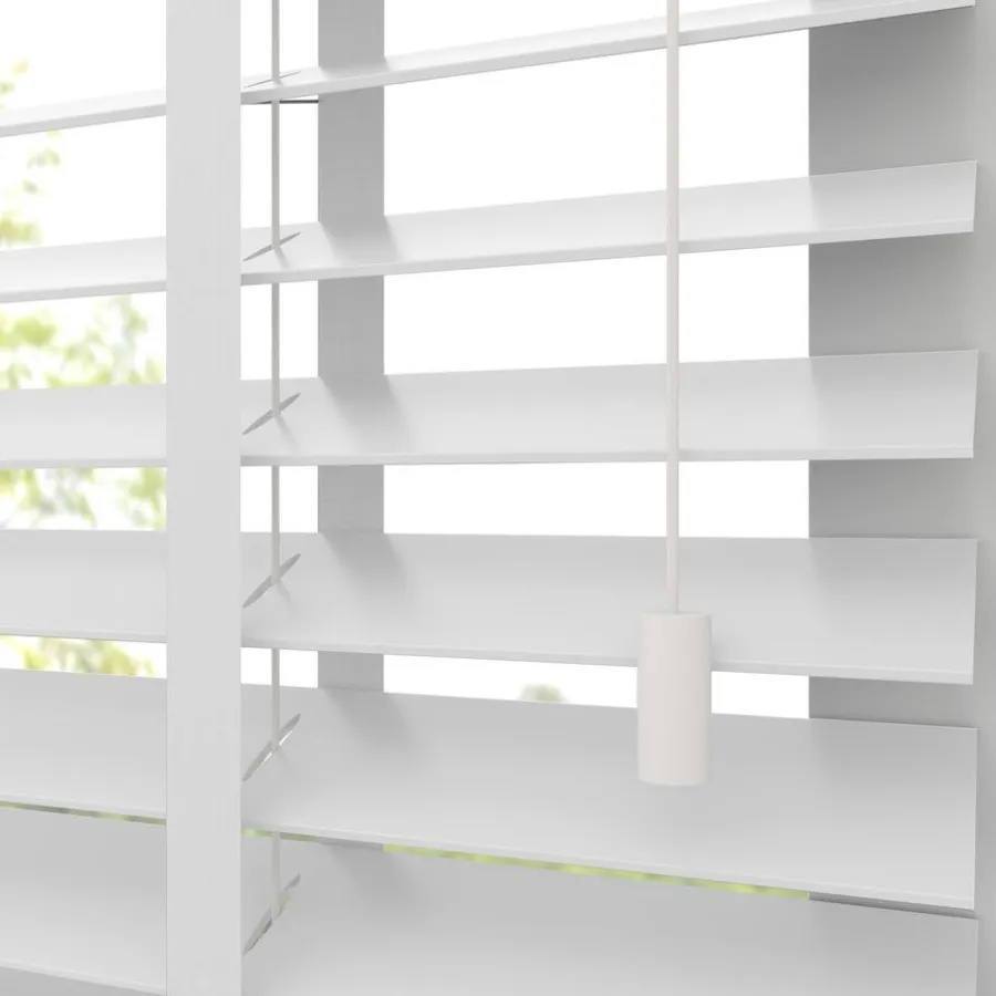 Kwantum Houten Jaloezieën|Jaloezieën*Houten Jaloezie Xander 50mm Wit