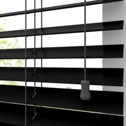 Kwantum Houten Jaloezieën|Jaloezieën*Houten Jaloezie Xander 50mm Zwart