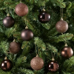 Kwantum Kerstballen & Kerstornamenten*Kerstbal 10 Stuks Bruin