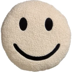 Kwantum Sierkussens*Kussen Smiley Beige Ø35 Cm ø 35 Cm
