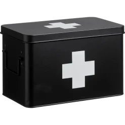Kwantum Badkameraccessoires*Medicijnbox Zwart 20x18,5x31 Cm