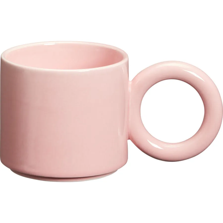 Kwantum Mokken|Mokken*Mok Met Oor Crispen Roze 225ml Geel