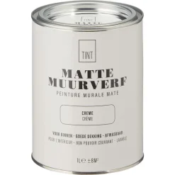 Kwantum Muurverf*Muurverf Mat Crème 1 L 1L