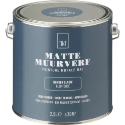 Kwantum Muurverf*Muurverf Mat Donker Blauw 2.5 L 2.5L