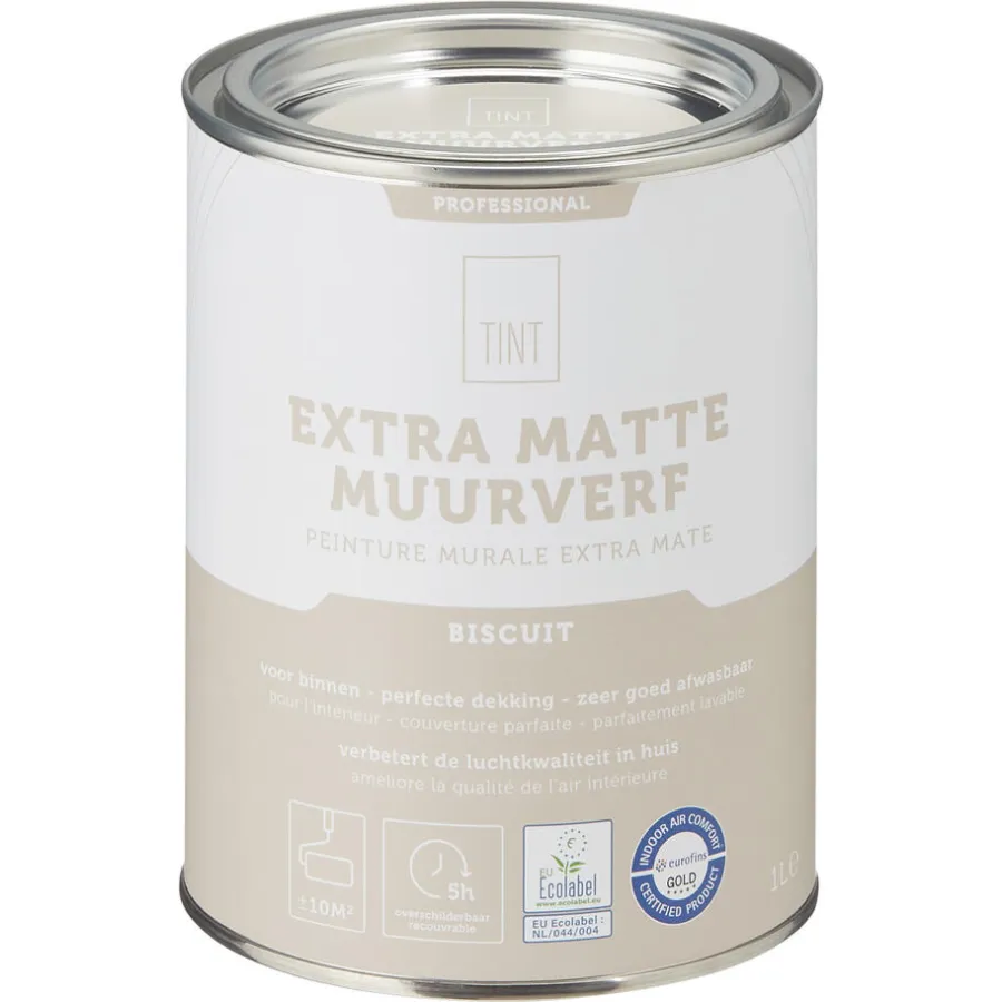 Kwantum Muurverf*Muurverf Professional Biscuit 1 L 1L