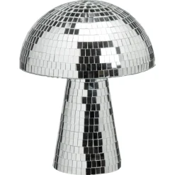 Kwantum Kerstdecoratie|Decoratie Beelden*Object Paddenstoel Disco Zilver - 20x20x24 Cm