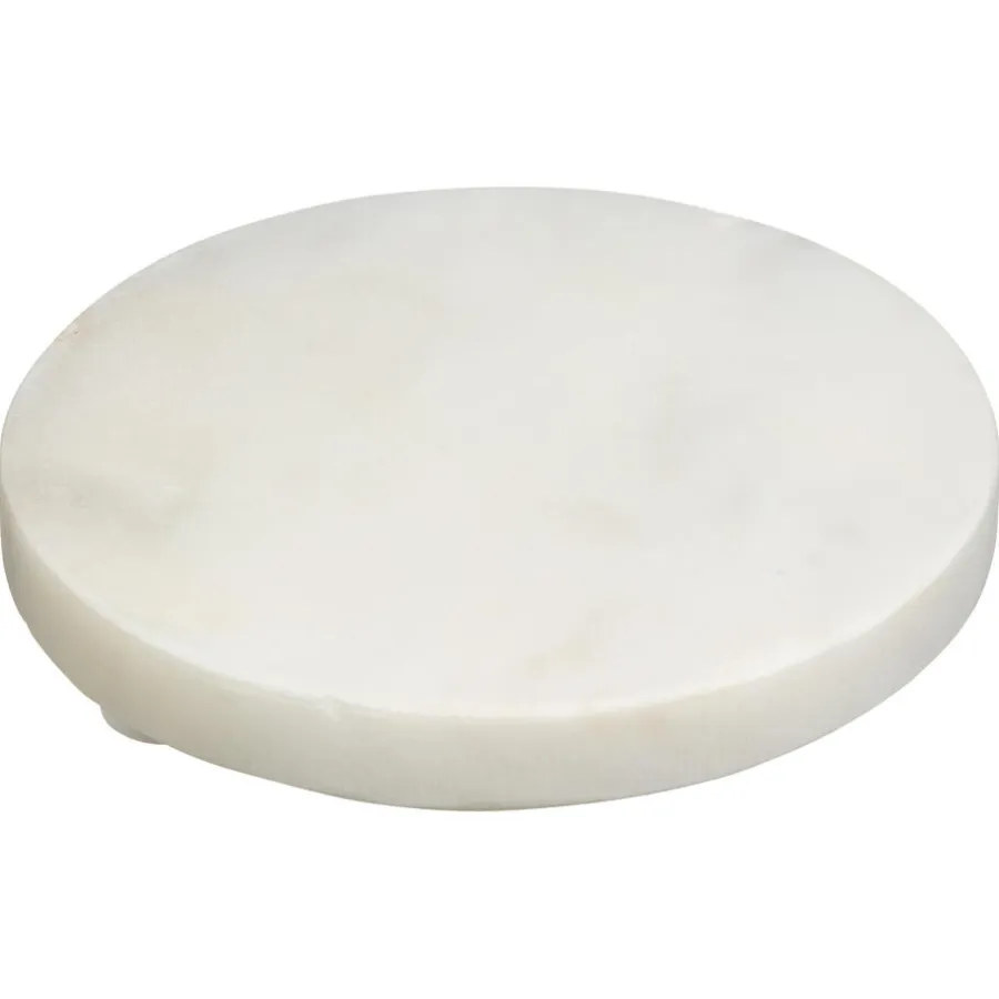 Kwantum Kerstservies|Onderzetters*Onderzetter Rond Marmer Wit