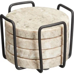 Kwantum Onderzetters|Onderzetters*Onderzetters Marmer 4 Stuks Zand