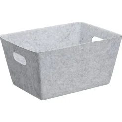 Kwantum Decoratieve Opbergdozen|Manden*Opbergmand Vilt Grijs 39x29x20cm Antraciet