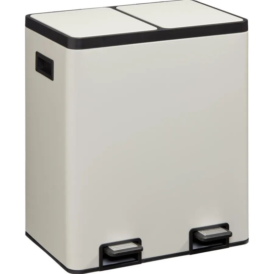 Kwantum Afvalbakken*Pedaalemmer Duo 40 Liter Grijs