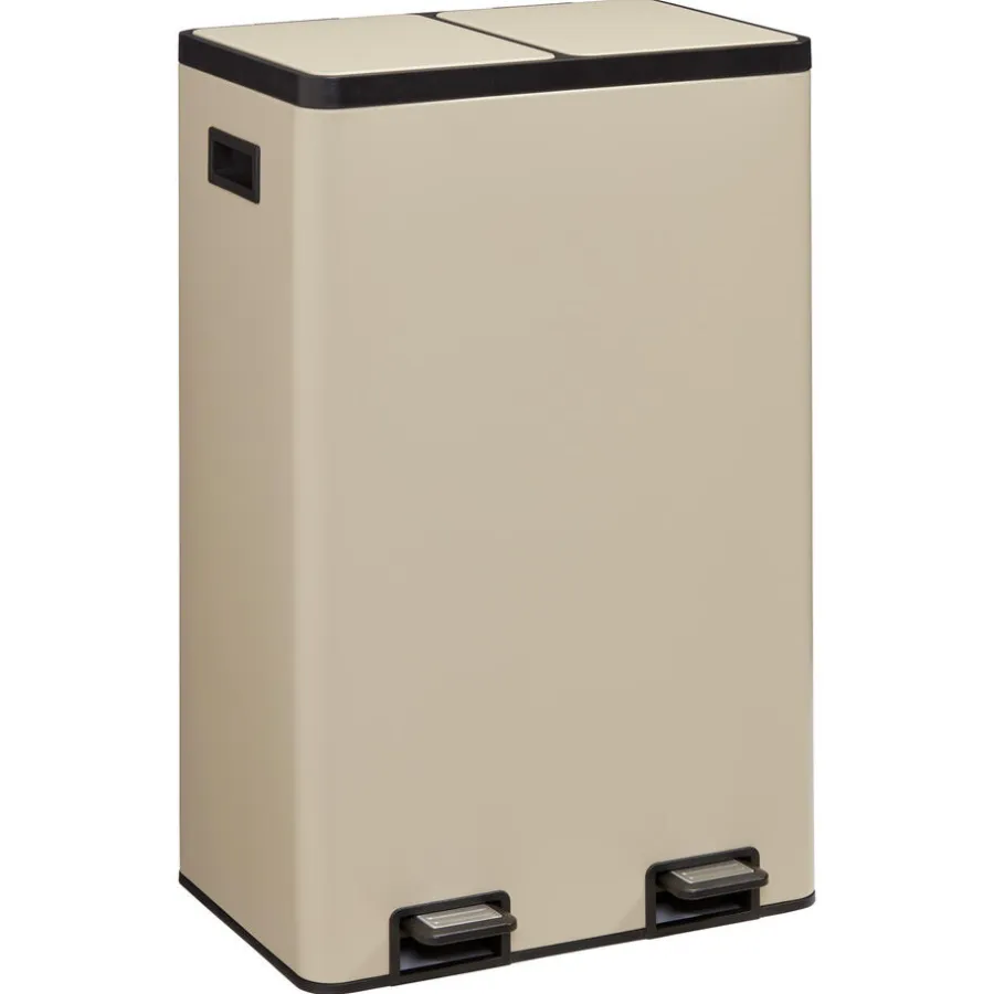 Kwantum Afvalbakken*Pedaalemmer Duo 60 Liter Grijs