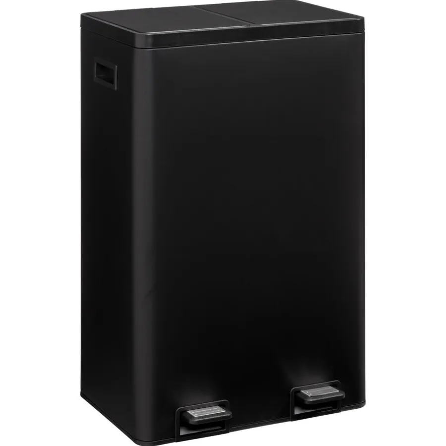 Kwantum Afvalbakken*Pedaalemmer Duo 60 Liter Zwart