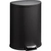 Kwantum Afvalbakken*Pedaalemmer Flatback 50 Liter Zwart