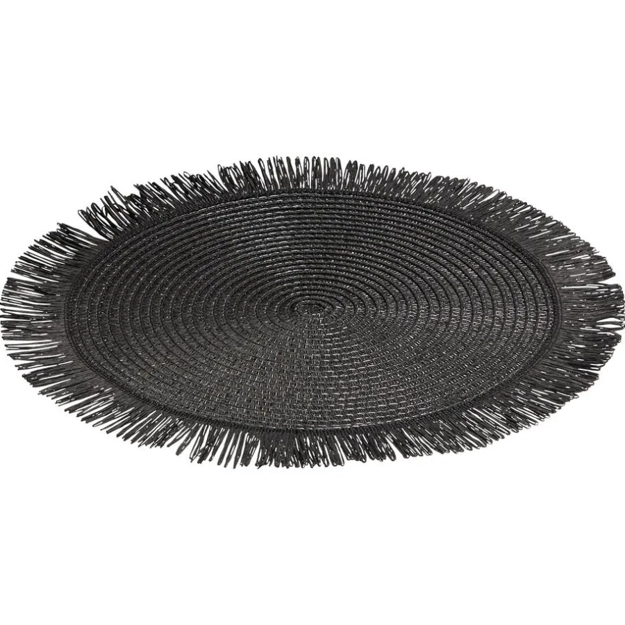Kwantum Placemats|Placemats*Placemat Rond Zwart